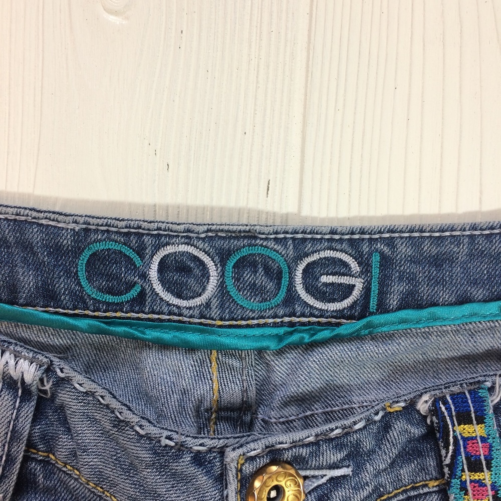 ❤️COOGI  Crop Ankle RollUp Jeans Embroidered 7/8 - Picture 7 of 8
